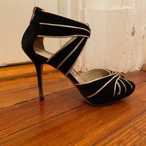 Jimmy Choo Black and Gold Pump